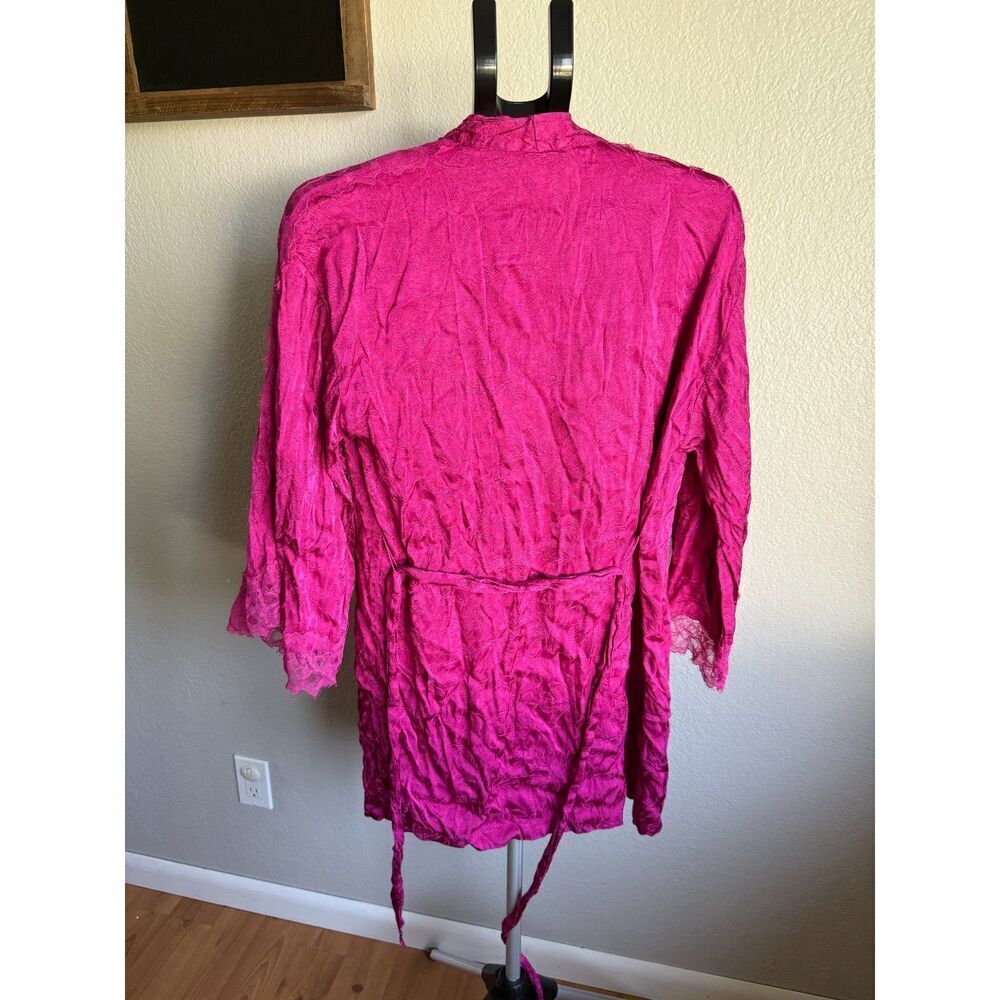 Victoria’s Secret Pink Lace Robe & Pajama Set | 3 Piece Cami Shorts XS/M - Picture 2 of 11